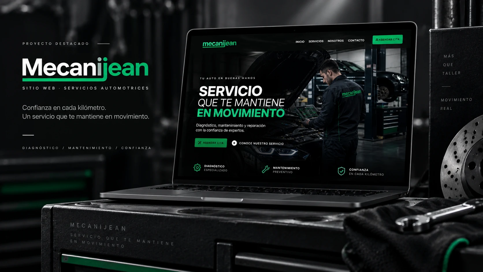Portada del proyecto web Mecanijean desarrollado por BD