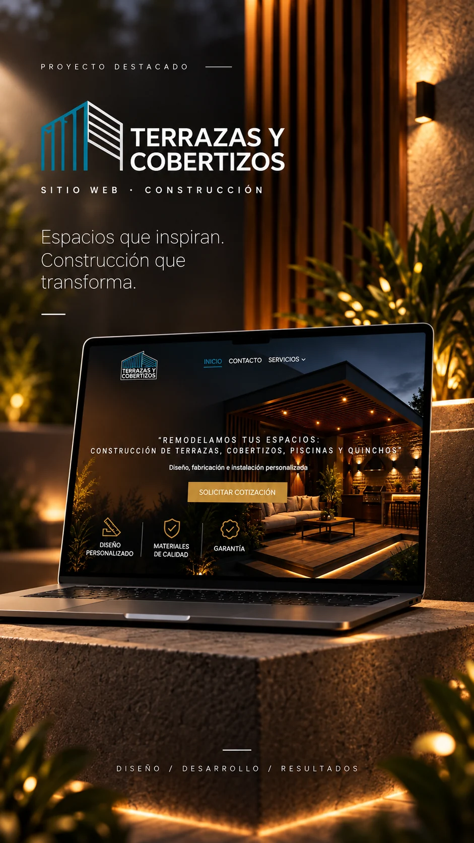Portada vertical del proyecto Terrazas y Cobertizos